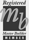 reg master builder greyscale logo